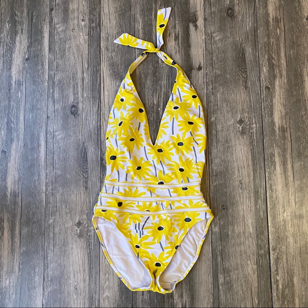 Gottex Yellow Floral One Piece Swimsuit